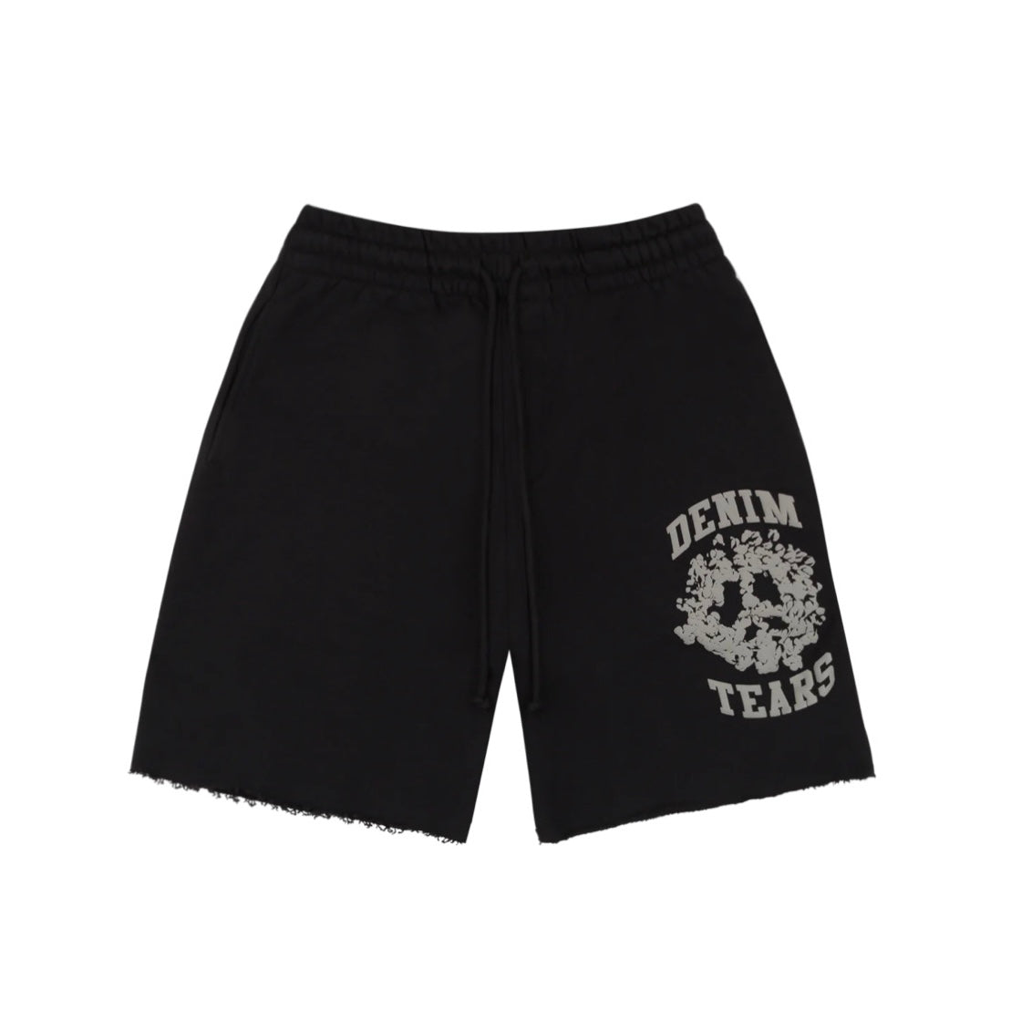Denim Tears Shortsハーフパンツ　ブラック M Denim Tears The Cotton Wreath Shorts Black White