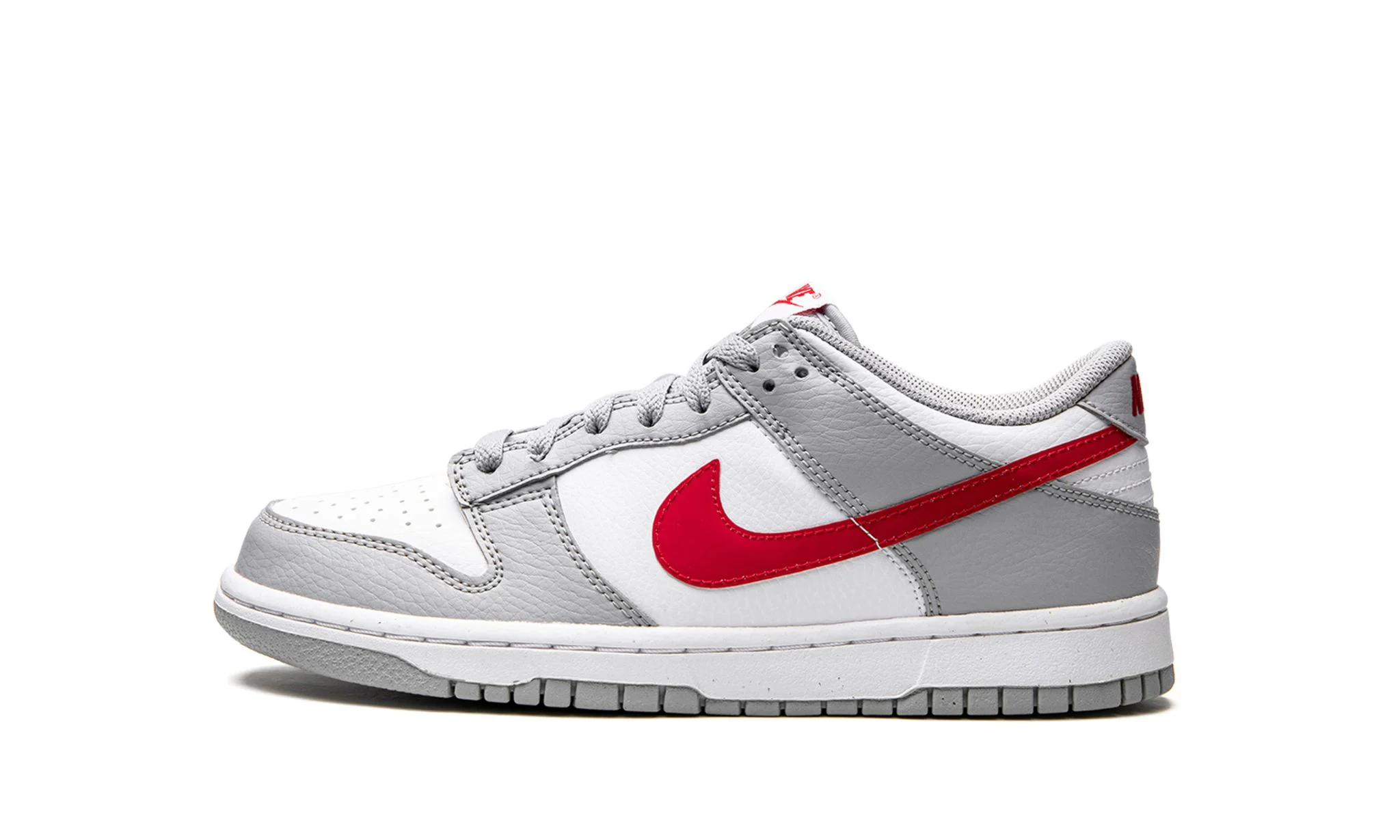 Nike Dunk Low (GS) “White Grey Red”